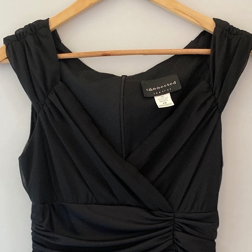 Connected Apparel Beautiful Black Cocktail Dress - Picture 5 of 13